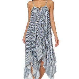 Striped Swim Cover-Up Dress